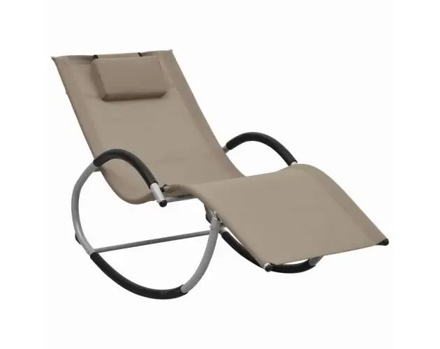vidaXL tumbona con almohada textileno taupe | Brico Depôt Prezzo Scontato