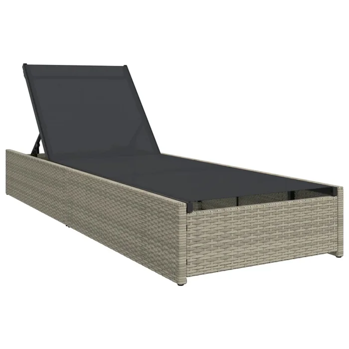 vidaXL Tumbona con cojín Beige 60 x 200 x 27cm ratán sintético