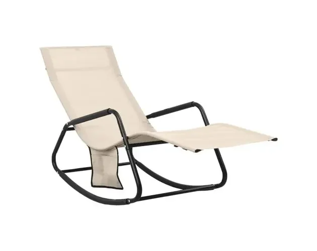 vidaXL tumbona de acero y tela textilene crema | Brico Depôt Offerta Limitata