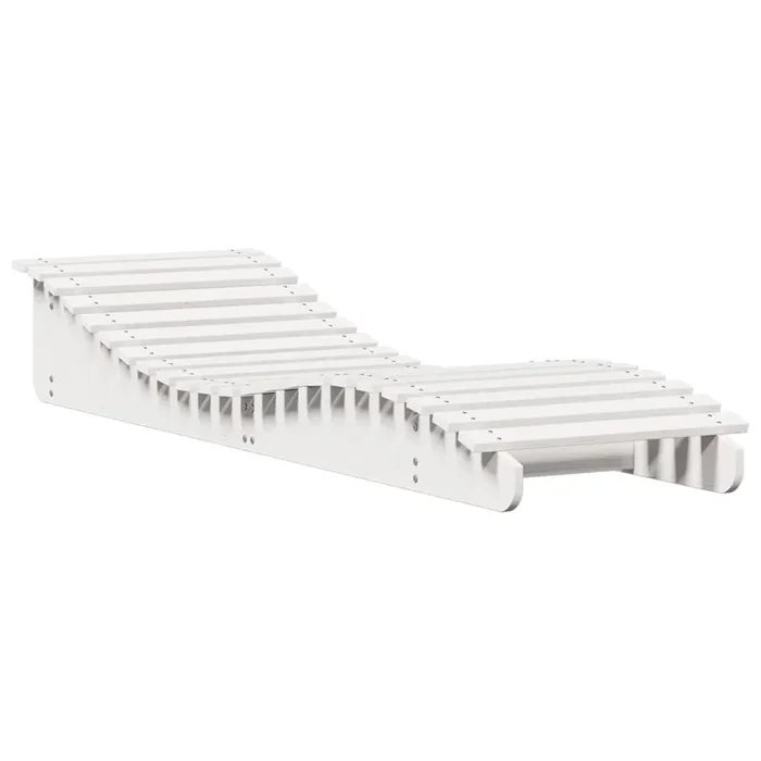 vidaXL Tumbona de madera maciza de pino blanca 205x60x31,5 cm
