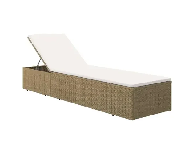vidaXL tumbona de ratán sintético marrón y blanco crema | Brico Depôt Acquista Ora