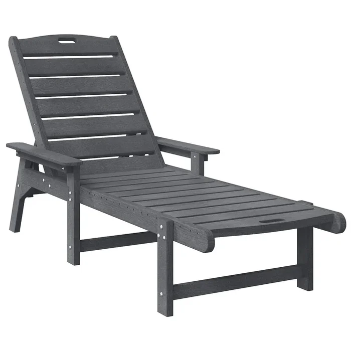vidaXL Tumbona Gris Claro 73.5 x 92 x 90cm HDPE