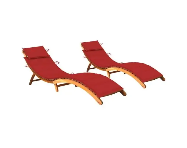 vidaXL tumbonas 2 unidades con cojines madera maciza de acacia | Brico Depôt All’Ingrosso