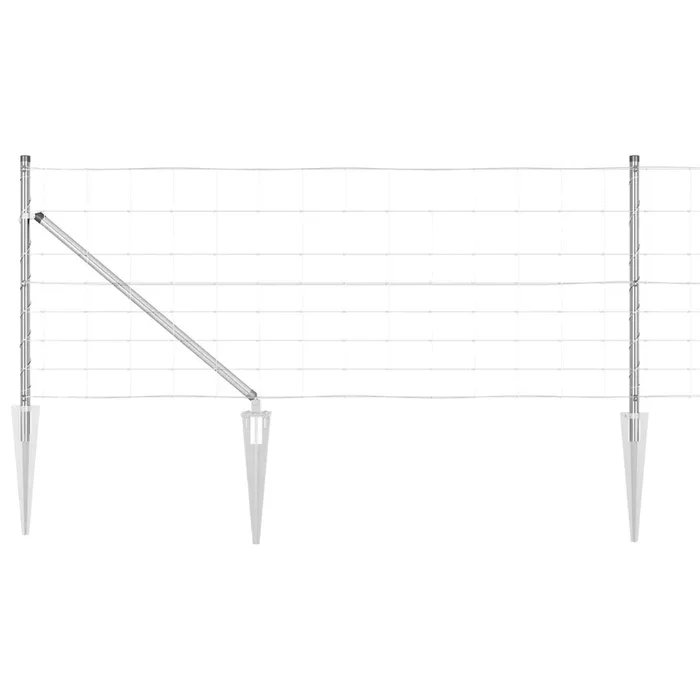 vidaXL Valla de campo Plateado 25 x 0.8 m Acero galvanizado (6)