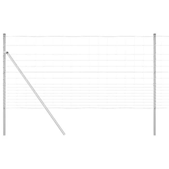 vidaXL Valla de campo Plateado 25 x 1.2 m Acero galvanizado (15)