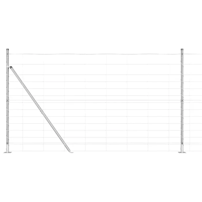 vidaXL Valla de campo Plateado 50 x 1.4 m Acero galvanizado (13)
