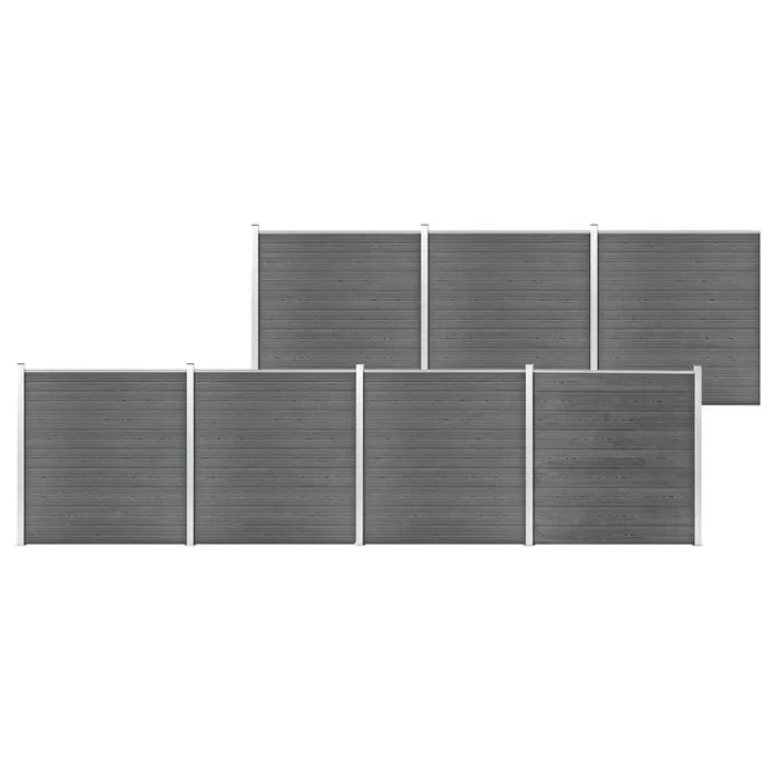 vidaXL Valla de jardín de WPC gris 1218×186 cm