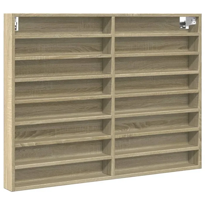 vidaXL Vitrina de madera de ingeniería roble Sonoma 100×8,5×75 cm
