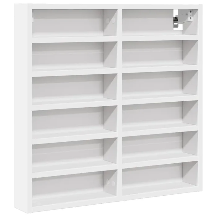 vidaXL Vitrina de madera ingeniería blanca 60×8,5×58 cm