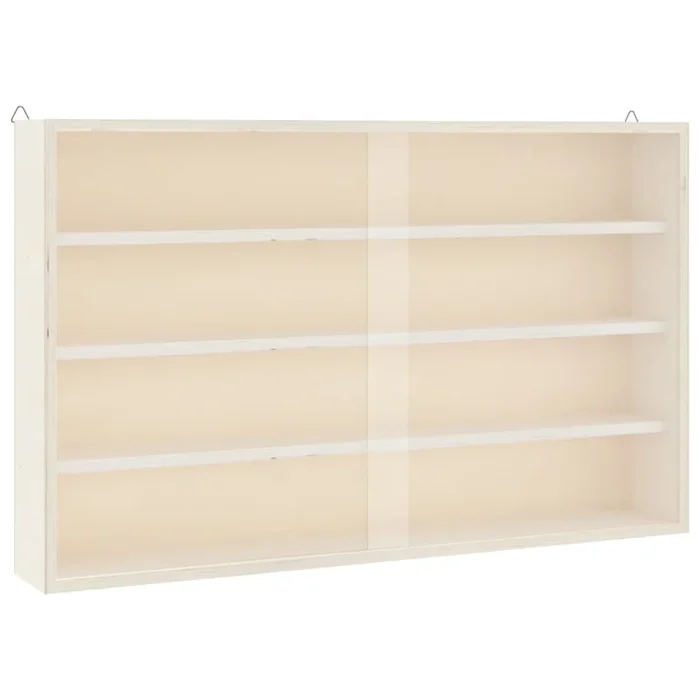 vidaXL Vitrina de madera para coleccionistas con puertas 60×8,5×37 cm