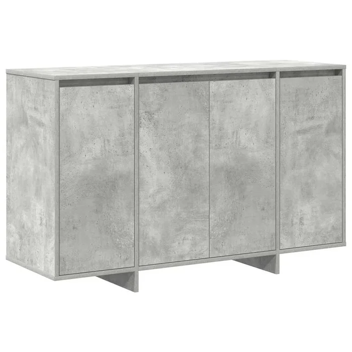 vidaXL Vitrina Gris hormigón 120 x 41 x 75 cm Madera contrachapada (2)