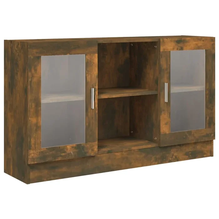 vidaXL Vitrina madera contrachapada roble ahumado 120×30,5×70 cm