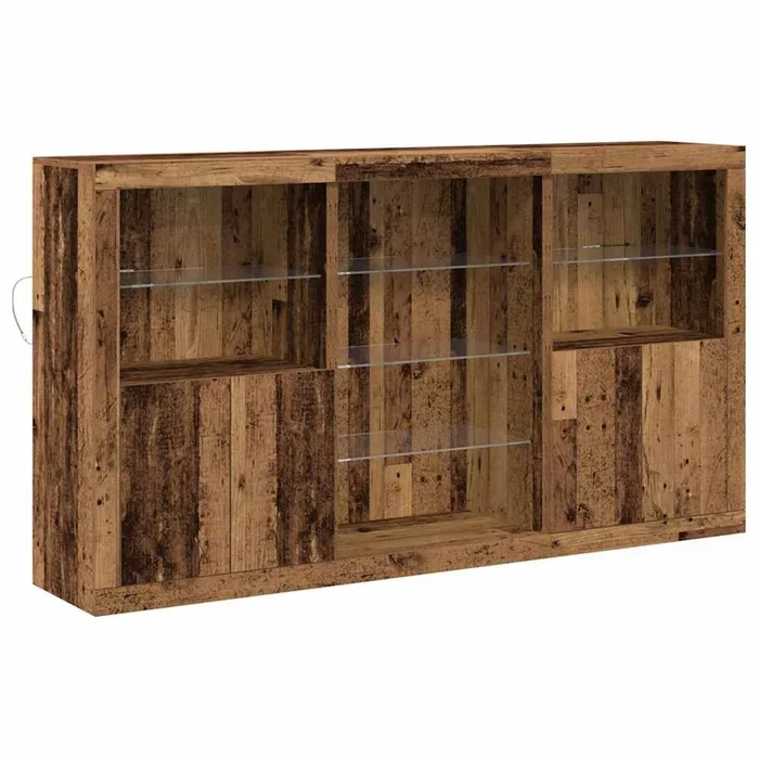 vidaXL Vitrina Madera vieja 181.5 x 37 x 100 cm Madera contrachapada (2)