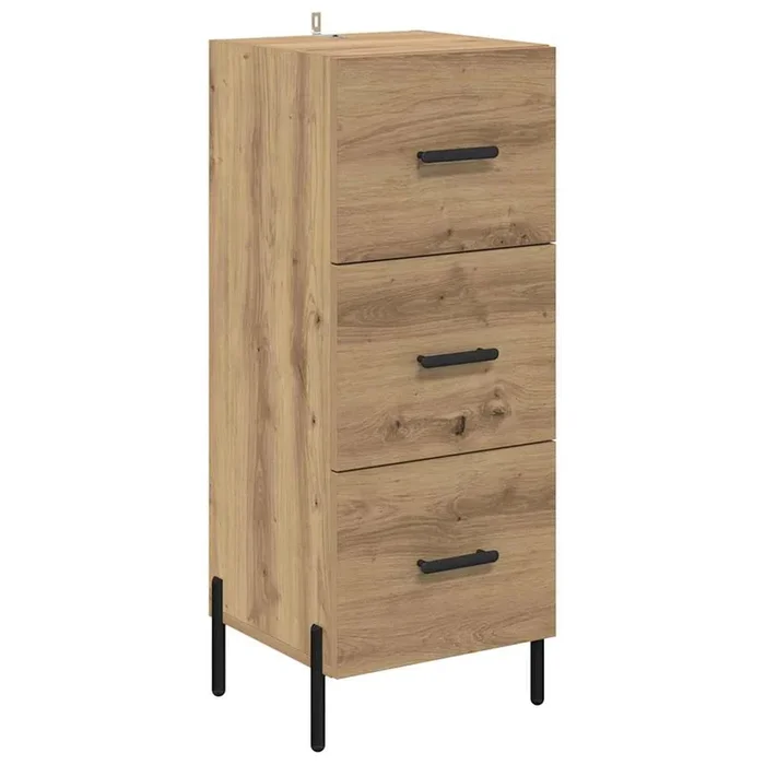 vidaXL Vitrina Roble artisan 34 x 34.5 x 90 cm Madera contrachapada (4)