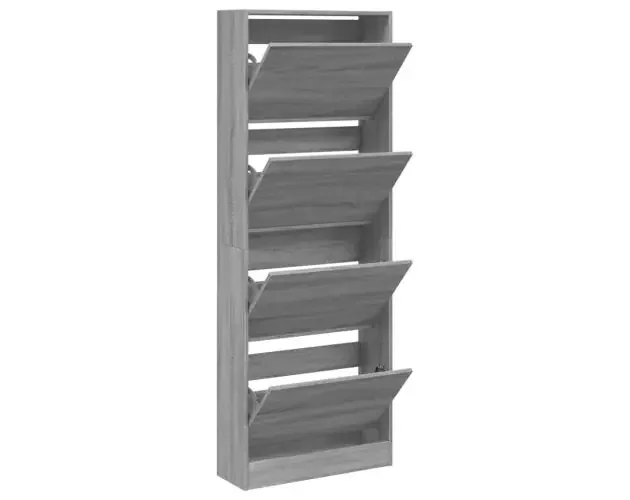 vidaXL zapatero de madera de ingeniería gris sonoma 60x21x163,5 cm | Brico Depôt Più Venduto
