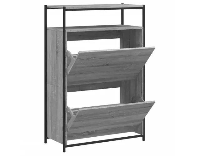 vidaXL zapatero de madera de ingeniería gris sonoma 75x34x112 cm | Brico Depôt Compra Online