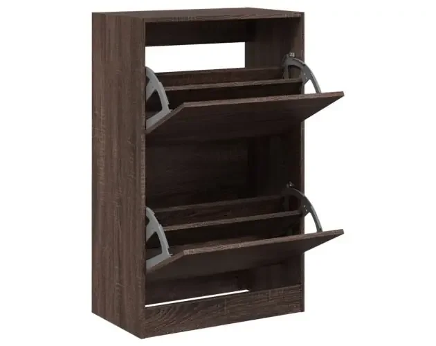 vidaXL zapatero de madera de ingeniería marrón roble 60x34x96,5 cm | Brico Depôt Artigianale
