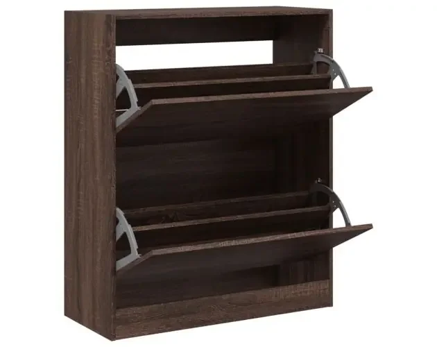 vidaXL zapatero de madera de ingeniería marrón roble 80x34x96,5 cm | Brico Depôt Miglior Prezzo