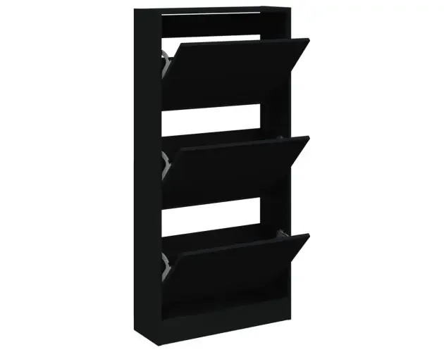 vidaXL zapatero de madera de ingeniería negro 60x21x125,5 cm | Brico Depôt Ultima Occasione