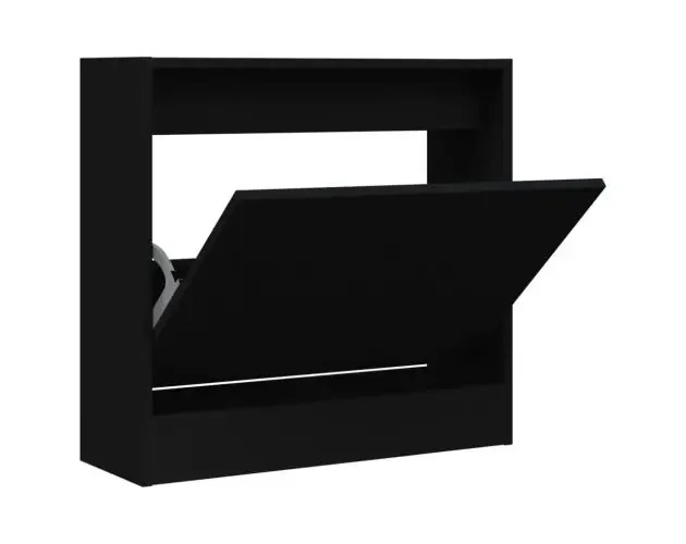 vidaXL zapatero de madera de ingeniería negro 60x21x57 cm | Brico Depôt Compra Online
