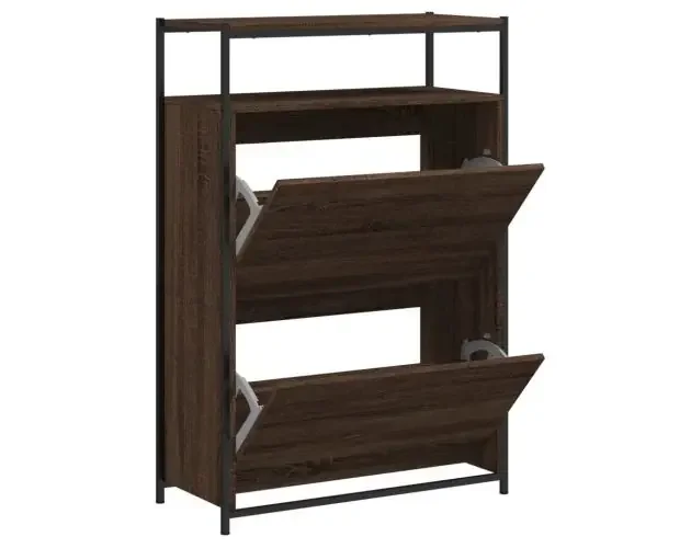 vidaXL zapatero de madera de ingeniería roble marrón 75x34x112 cm | Brico Depôt Reso Gratuito