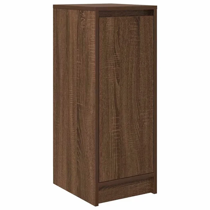 vidaXL Zapatero de madera de roble marrón 29,5x34x76 cm