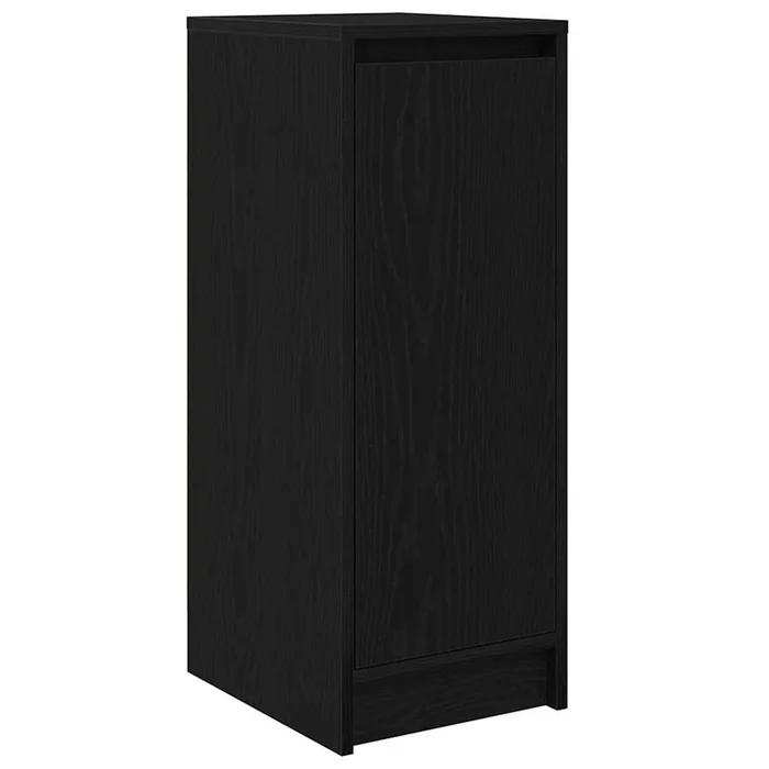 vidaXL Zapatero de madera de roble negro 29,5x34x76 cm