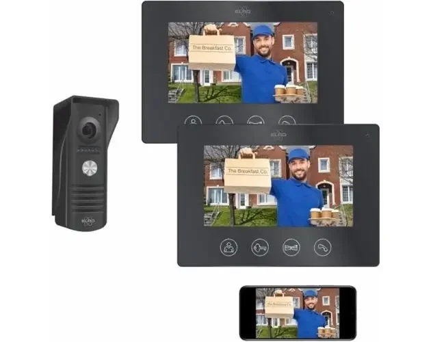 Videoportero ip elro dv50 con pantalla a color de 2x 7 puLGadas y visión no | Brico Depôt Spedizione Mondiale