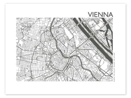 Viena, mapa de la ciudad de 44spaces