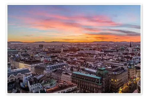 Vienna Skyline at sunset, Austria de Mike Clegg Photography