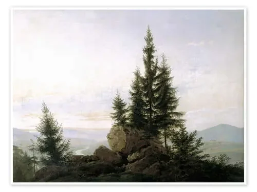 View into the Elbe valley de Caspar David Friedrich Master Collection
