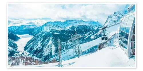 View of Snow Covered Aosta Valley, Italy de Frank Fell Robert Harding
