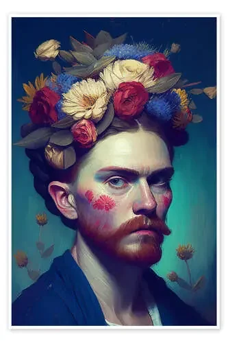Vincent van Gogh with Flowers de Olga Telnova