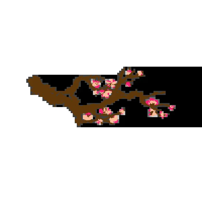 Vinil Decorativo Floral FL201, Mediano, Marron 8282-01, Salmon Suave 8958-22, Magenta 8258-06, Invertir