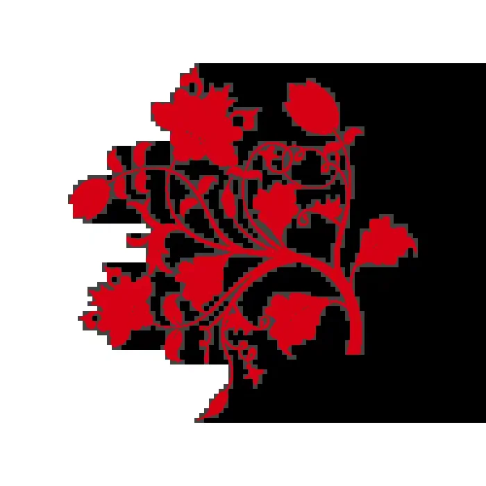 Vinilo Decorativo Floral FL047, Pequeño, Rojo 8258-03, Invertir