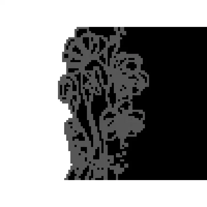 Vinilo Decorativo Floral FL060, Grande, Gris Oscuro 8288-01, Original