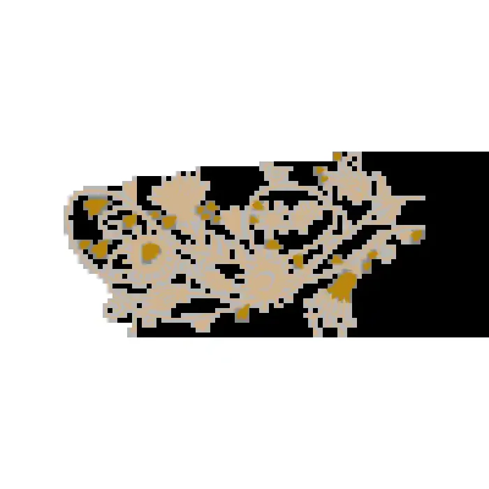 Vinilo Decorativo Floral FL208, Mediano, Beige 8228-01, Oro 8278-00, Original