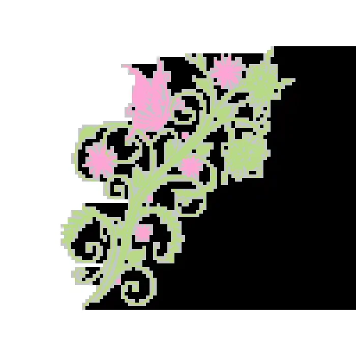 Vinilo Decorativo Floral FL210, Grande, Verde Lily 8948-22, Rosa 541, Original