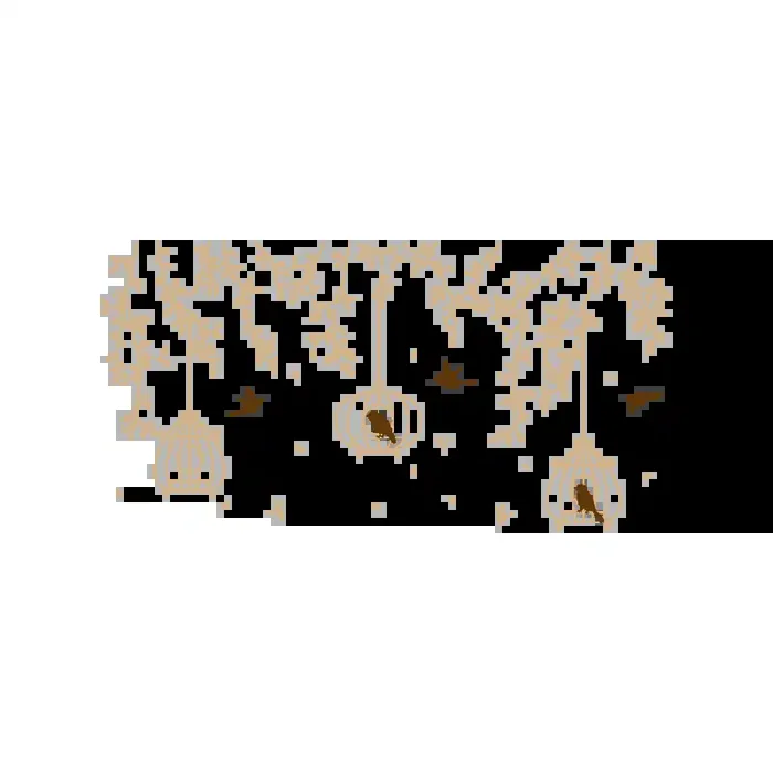 Vinilo Decorativo Floral FL214, Grande, Beige 8228-01, Marron 8282-01, Original