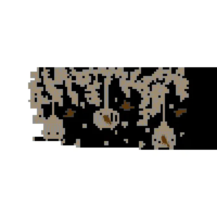 Vinilo Decorativo Floral FL214, Grande, Beige Oscuro 8988-14, Marron 8282-01, Original