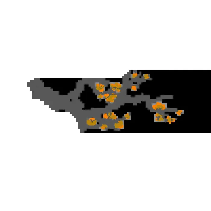 Vinilo Decorativo Floral FL301, Mediano, Gris Oscuro 8288-01, Oro 8278-00, Naranja 8208-04, Original