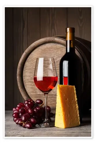 Vino tinto con queso y uvas Editors Choice