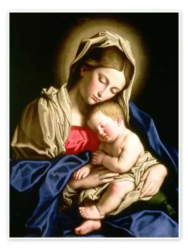 Virgen con niño de Il Sassoferrato Bridgeman Images