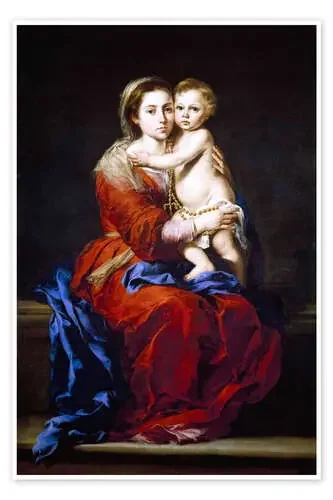 Virgen del Rosario con el Niño de Bartolomé Esteban Murillo Master Collection