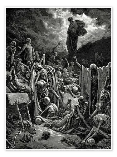 Visión del valle de los huesos secos de Gustave Doré Master Collection