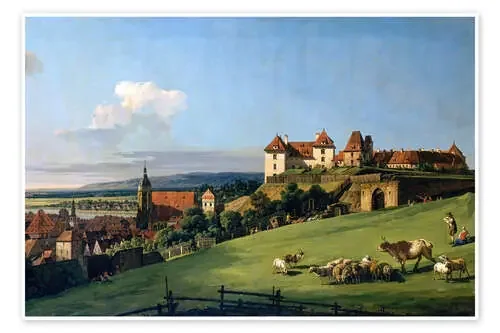 Vista de pirna de Bernardo Bellotto (Canaletto) Master Collection