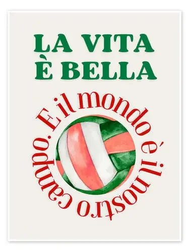 Volleyball motto – La vita è bella de Typobox Editors Choice