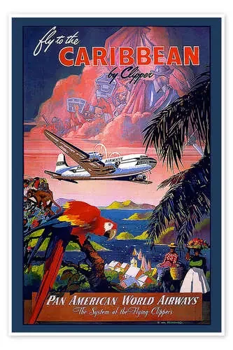 Vuelo al Caribe con Clipper de Vintage Travel Collection