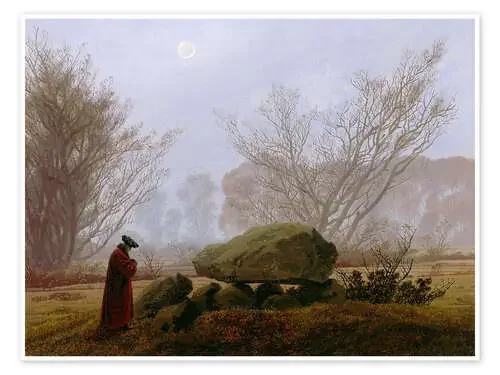 Walk at dusk (man contemplating a megalithic grave) de Caspar David Friedrich Master Collection
