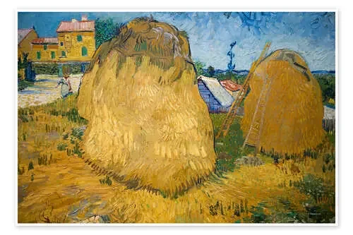 Wheat Stacks in Provence, 1888 de Vincent van Gogh akg-images